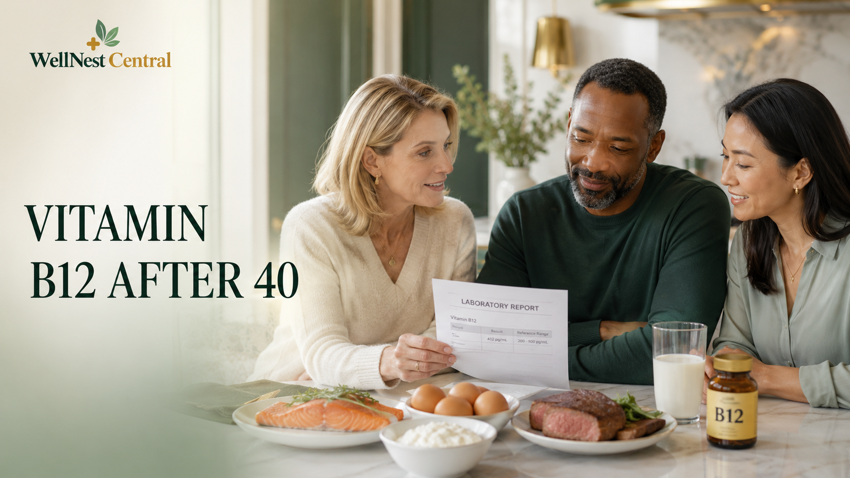 Read more about the article Vitamin B12 After 40: Signs, Tests and Supplements