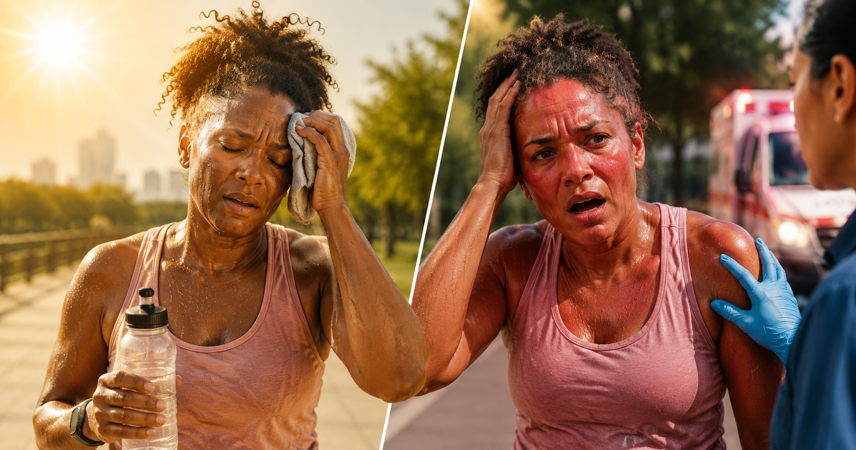 Read more about the article Heat Exhaustion or Heatstroke? Warning Signs, First Aid, and When to Call 112